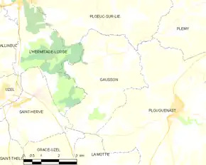 Poziția localității Gausson