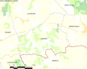 Poziția localității Gomené