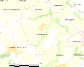 Poziția localității Gommenec'h