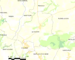 Poziția localității Le Gouray