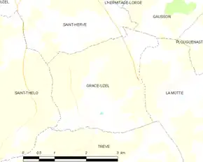 Poziția localității Grâces