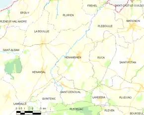 Poziția localității Hénanbihen