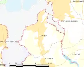 Poziția localității Lancieux