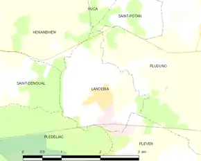 Poziția localității Landébia
