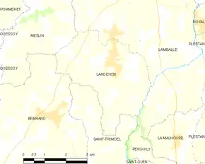 Poziția localității Landéhen