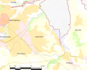 Poziția localității Langueux