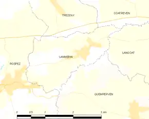 Poziția localității Lanmérin
