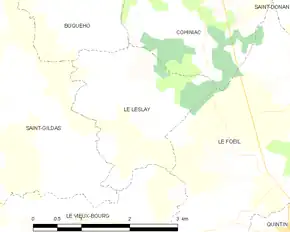 Poziția localității Le Leslay