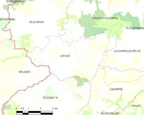 Poziția localității Lohuec