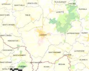 Poziția localității Loudéac
