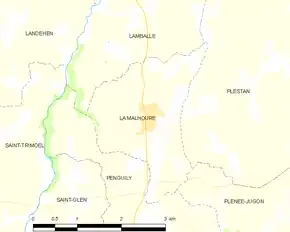 Poziția localității La Malhoure