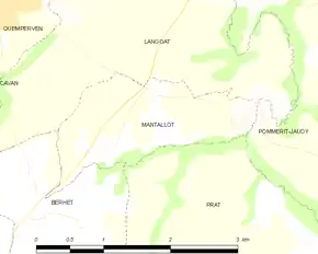 Poziția localității Mantallot