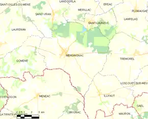 Poziția localității Merdrignac