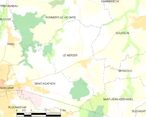 Poziția localității Le Merzer