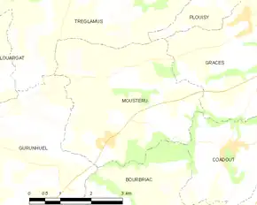 Poziția localității Moustéru