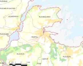 Poziția localității Paimpol