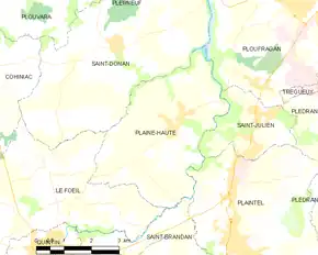 Poziția localității Plaine-Haute