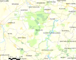 Poziția localității Plédéliac