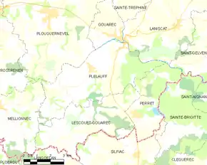 Poziția localității Plélauff