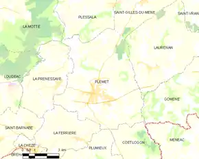 Poziția localității Plémet