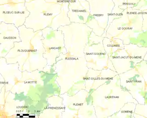 Poziția localității Plessala