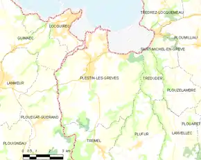 Poziția localității Plestin-les-Grèves