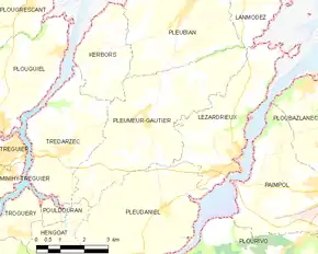 Poziția localității Pleumeur-Gautier