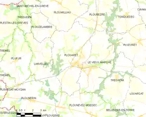 Poziția localității Plouaret