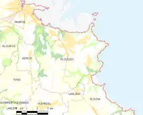 Poziția localității Plouézec