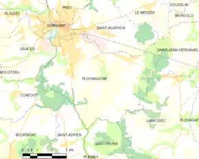 Poziția localității Ploumagoar
