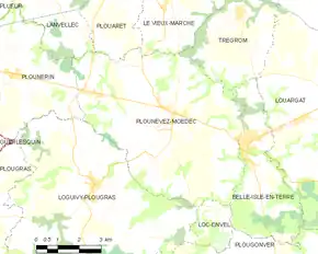 Poziția localității Plounévez-Moëdec