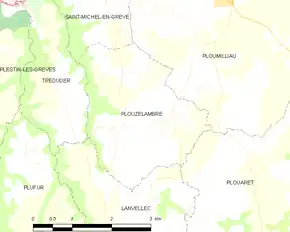 Poziția localității Plouzélambre