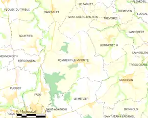 Poziția localității Pommerit-le-Vicomte