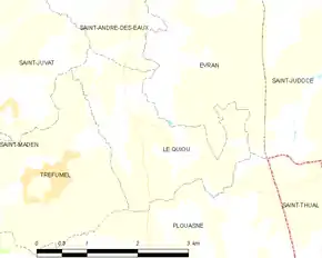 Poziția localității Le Quiou