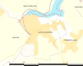 Poziția localității La Roche-Derrien