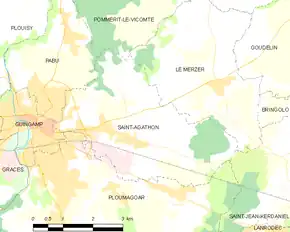 Poziția localității Saint-Agathon