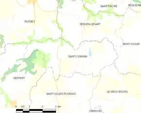 Poziția localității Saint-Connan