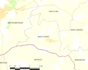 Poziția localității Saint-Connec