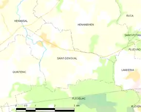 Poziția localității Saint-Denoual