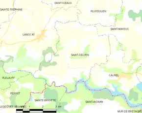 Poziția localității Saint-Gelven