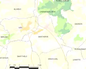 Poziția localității Saint-Hervé