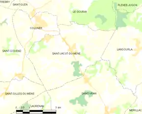 Poziția localității Saint-Jacut-du-Mené
