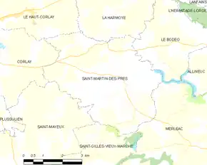 Poziția localității Saint-Martin-des-Prés