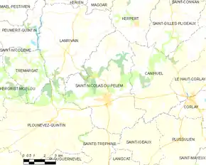 Poziția localității Saint-Nicolas-du-Pélem
