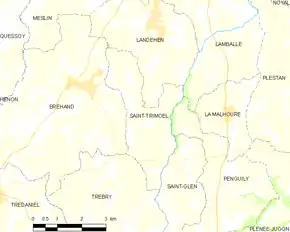 Poziția localității Saint-Trimoël