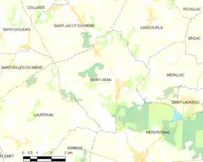 Poziția localității Saint-Vran