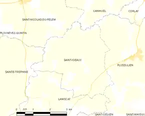 Poziția localității Saint-Igeaux