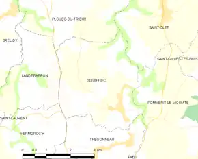 Poziția localității Squiffiec