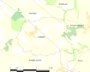 Poziția localității Tramain