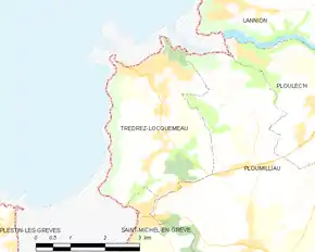 Poziția localității Trédrez-Locquémeau